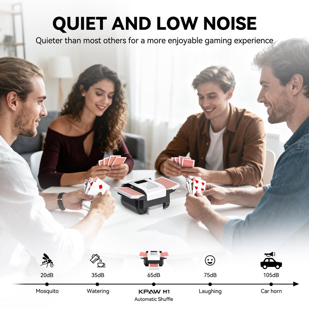 KPAW Card Shuffler 2000mAh battery enabling longer play sessions.