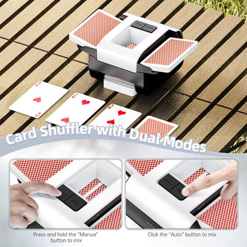 KPAW Card Shuffler operates quietly during casual games for focus.