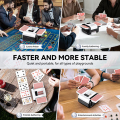 KPAW Card Shuffler USB C recharge port for quick power on the go.