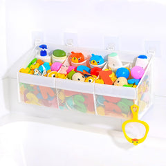 KPH bath toy holder with six pockets keeps toys organized and reachable