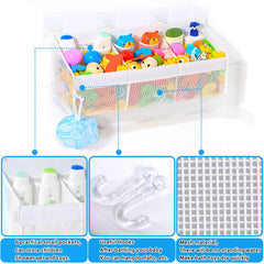KPH bathtub toy shelf with large opening for easy toy access