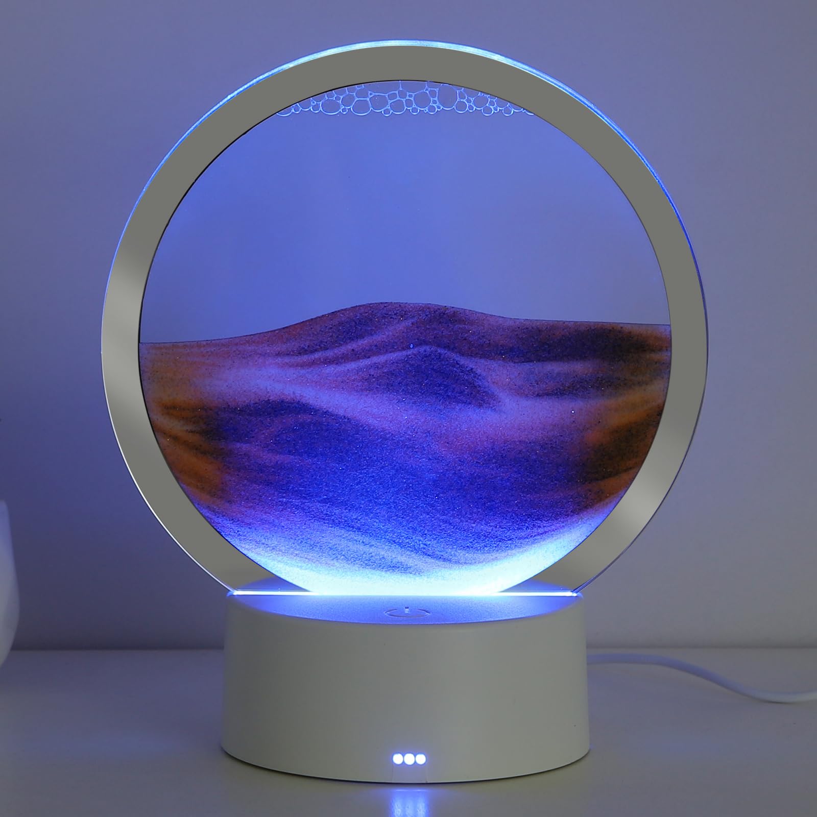 KPNUWN moving sand art with a 3D deep-sea sandscape for calm desk focus