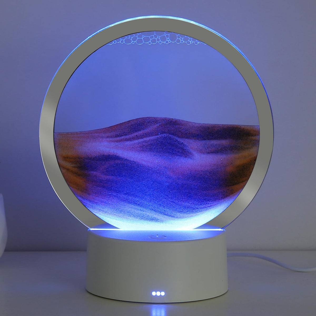 KPNUWN moving sand art with a 3D deep-sea sandscape for calm desk focus