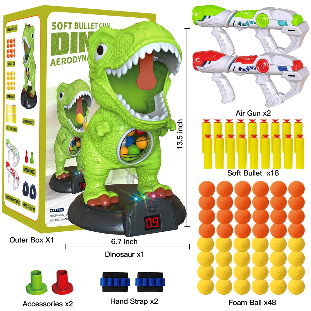 KPPIT dinosaur target with LCD score display tracks hits in real time.