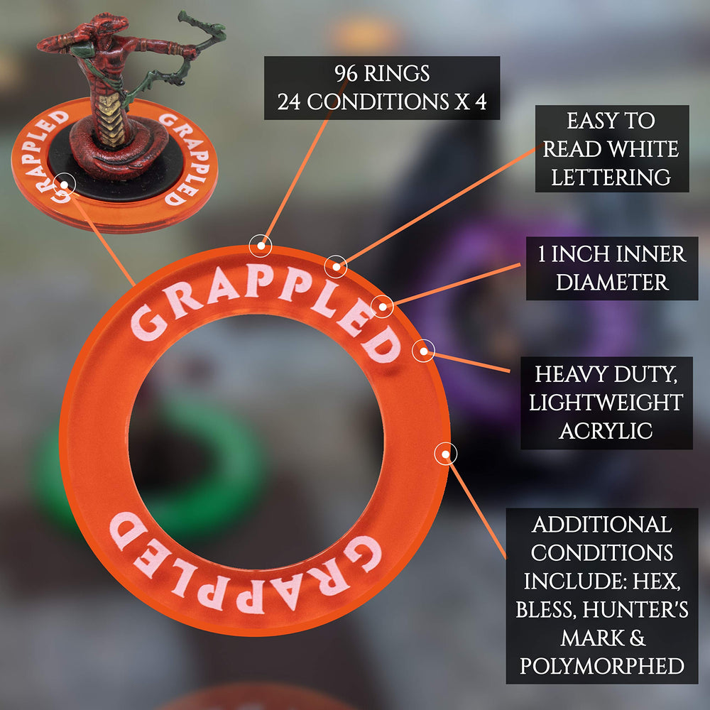 Kraftex DND condition rings make a thoughtful gift for avid Dungeon Masters.