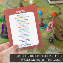 Kraftex DND rings on miniatures enhance visual engagement during sessions.