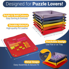 Kraftex sorting trays holding puzzle pieces to maximize capacity during sorting