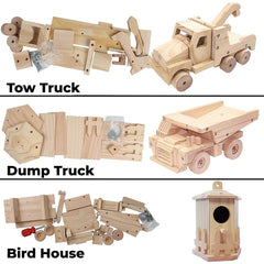 Kraftic birdhouse wood model kit with pre sanded pieces ready to paint