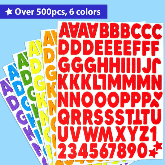 KRAFUN 500+ felt numbers stickers for counting and math readiness