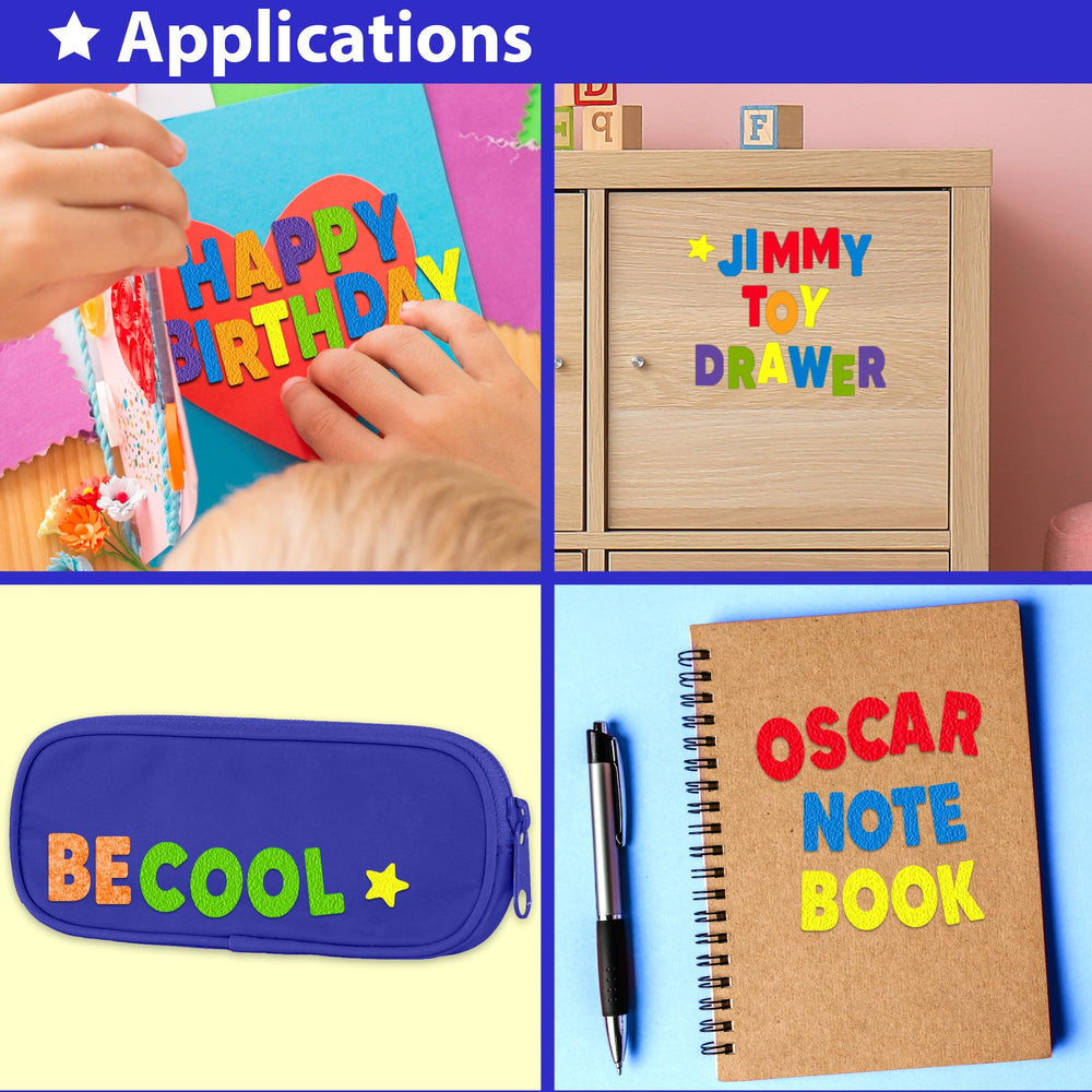KRAFUN 500+ felt stickers for scrapbooking and 3D texture decoration