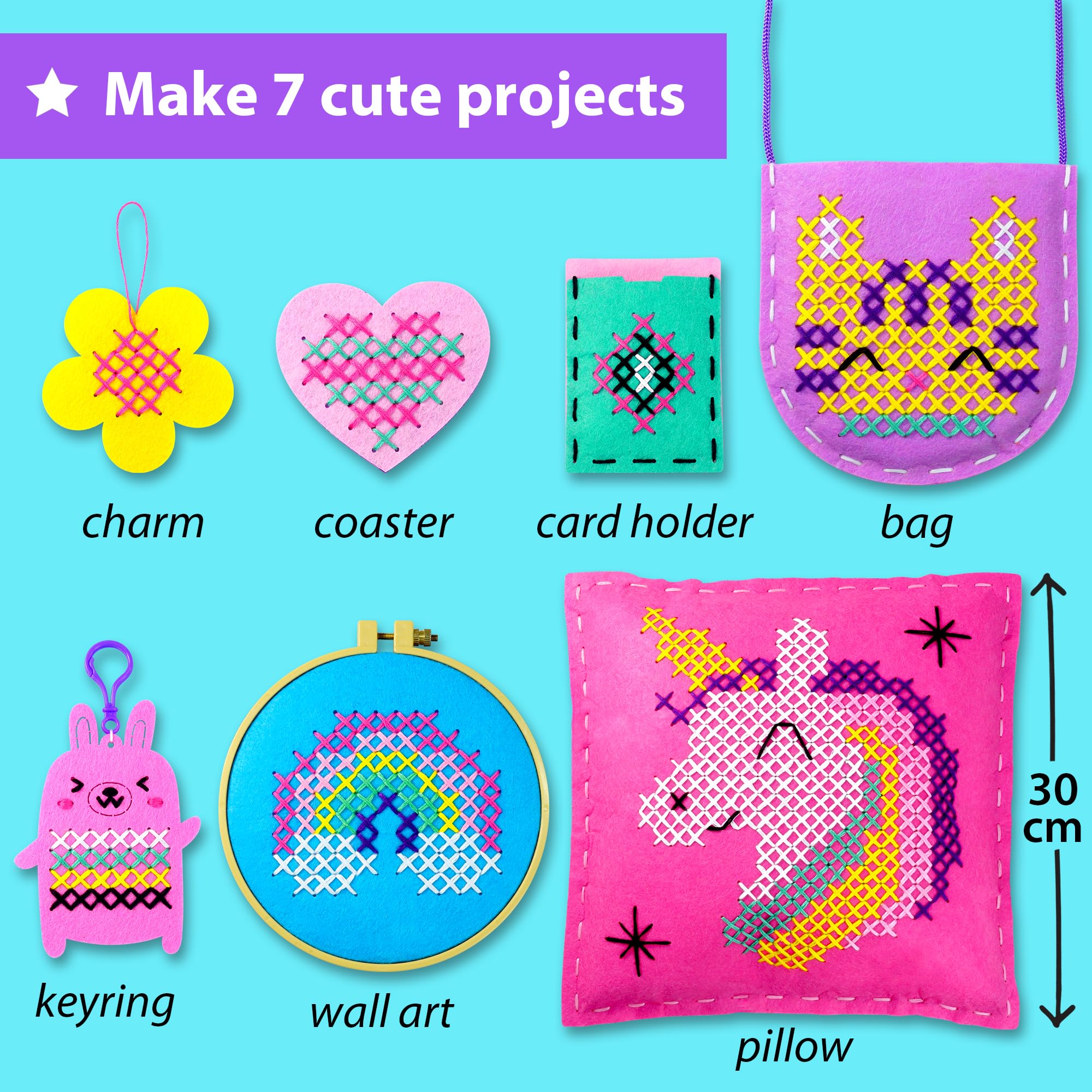 KRAFUN pre-punched felt sheets with clean holes for mess-free sewing