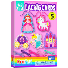 KRAFUN Beginner Unicorn Lacing Card kit helps kids build fine motor skills with bright, interactive lacing.