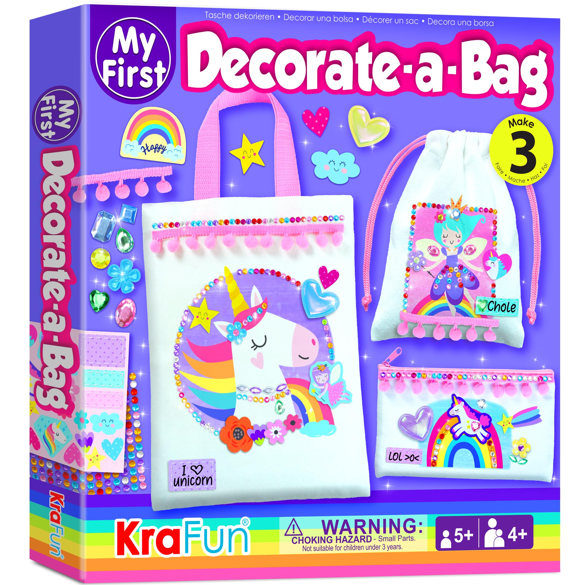 KRAFUN DIY Bag Decorating Kit ready for creativity and fashion play