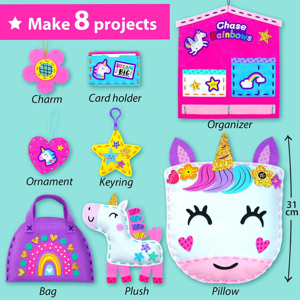 KRAFUN My First Unicorn star keyring for a cute backpack accessory.