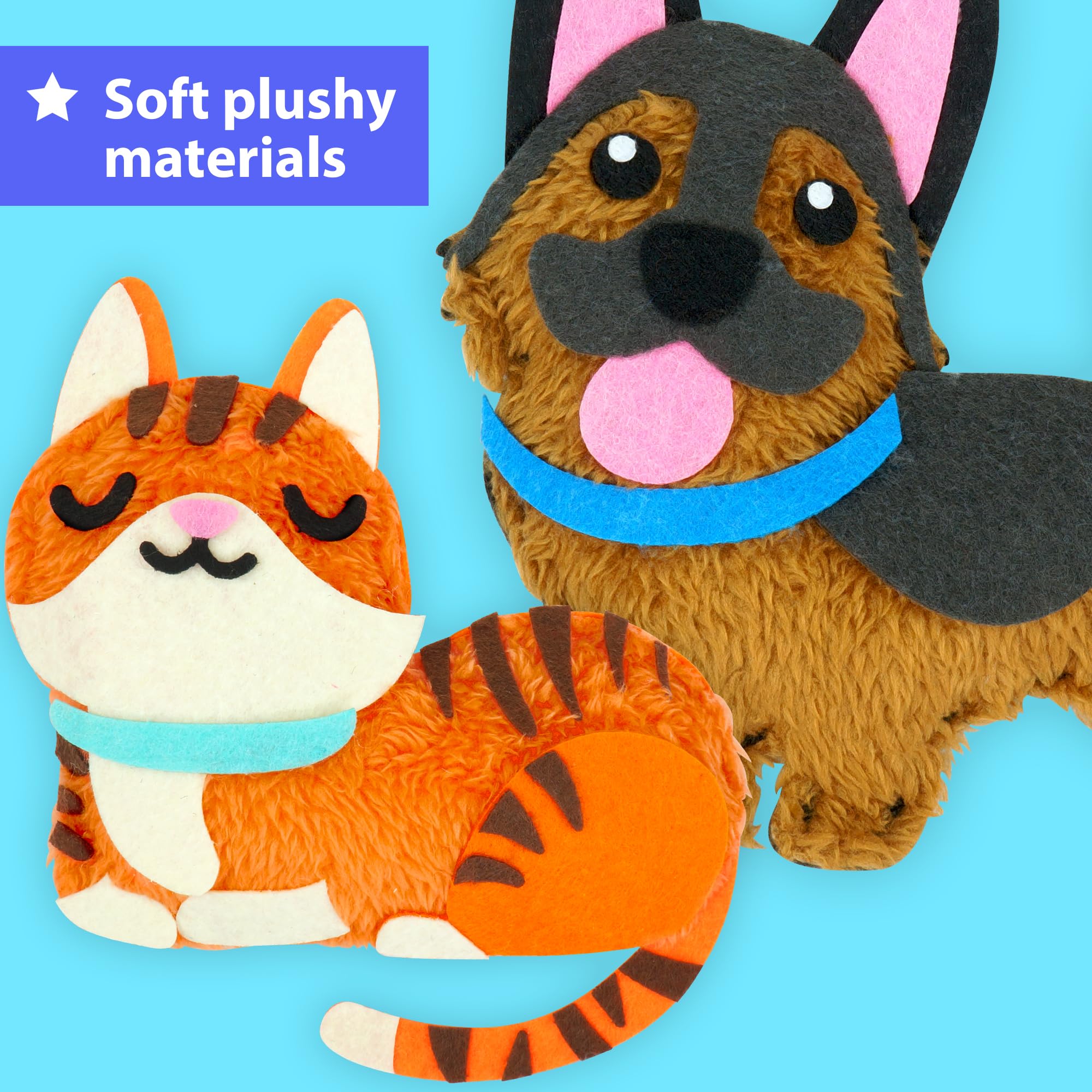 KRAFUN no-mess crafting with pre-cut shapes and pre-punched holes.