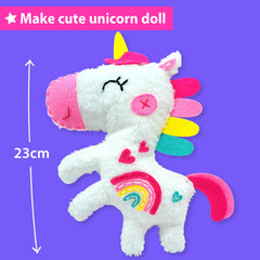 KRAFUN Precut fabrics for a tidy, beginner-friendly unicorn plush project.