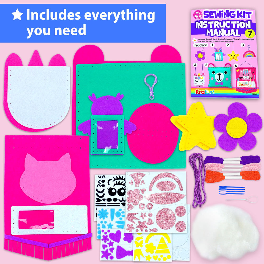 KRAFUN seven-easy-projects guide helps kids learn step by step.