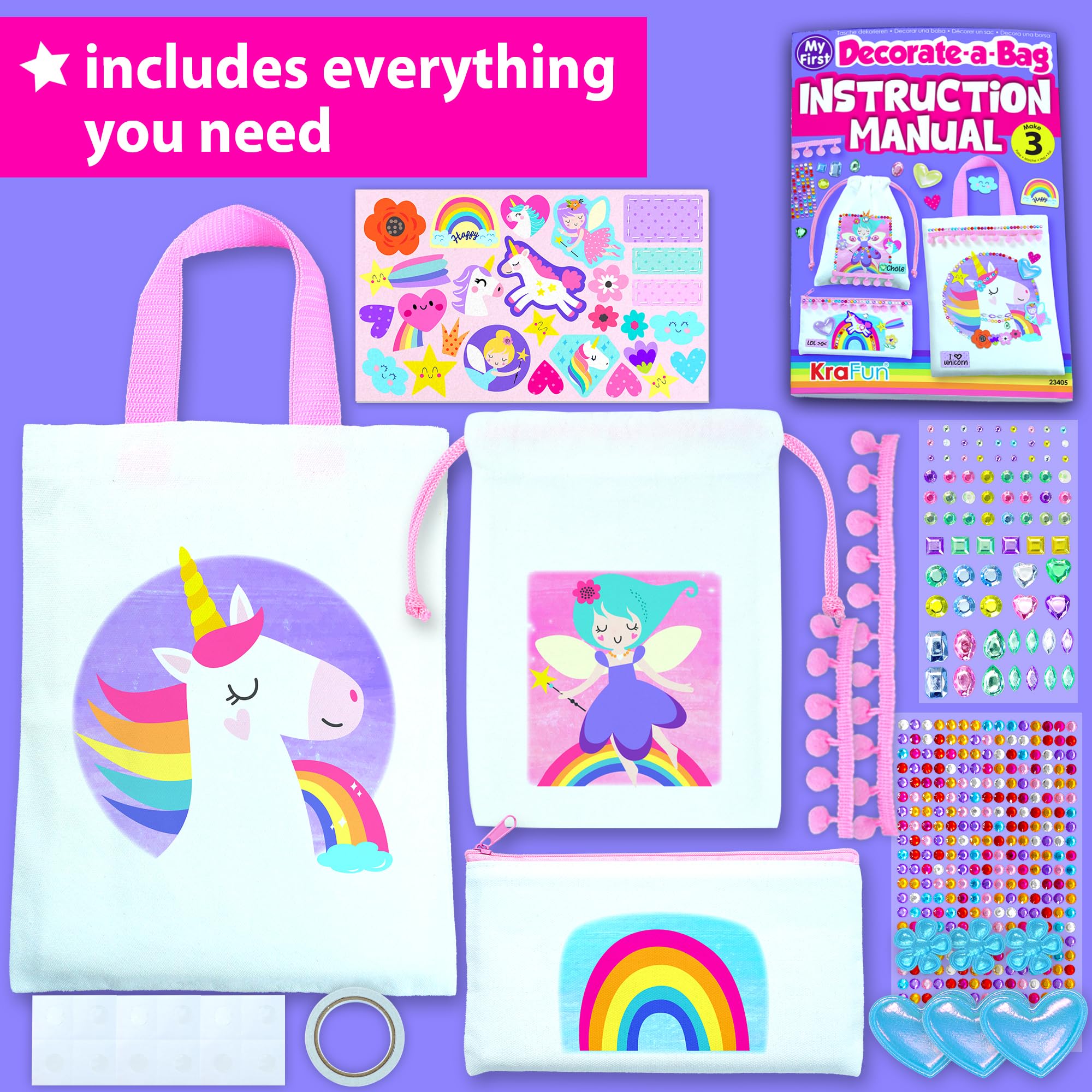 KRAFUN three bags ready to decorate encourages sharing and group creativity