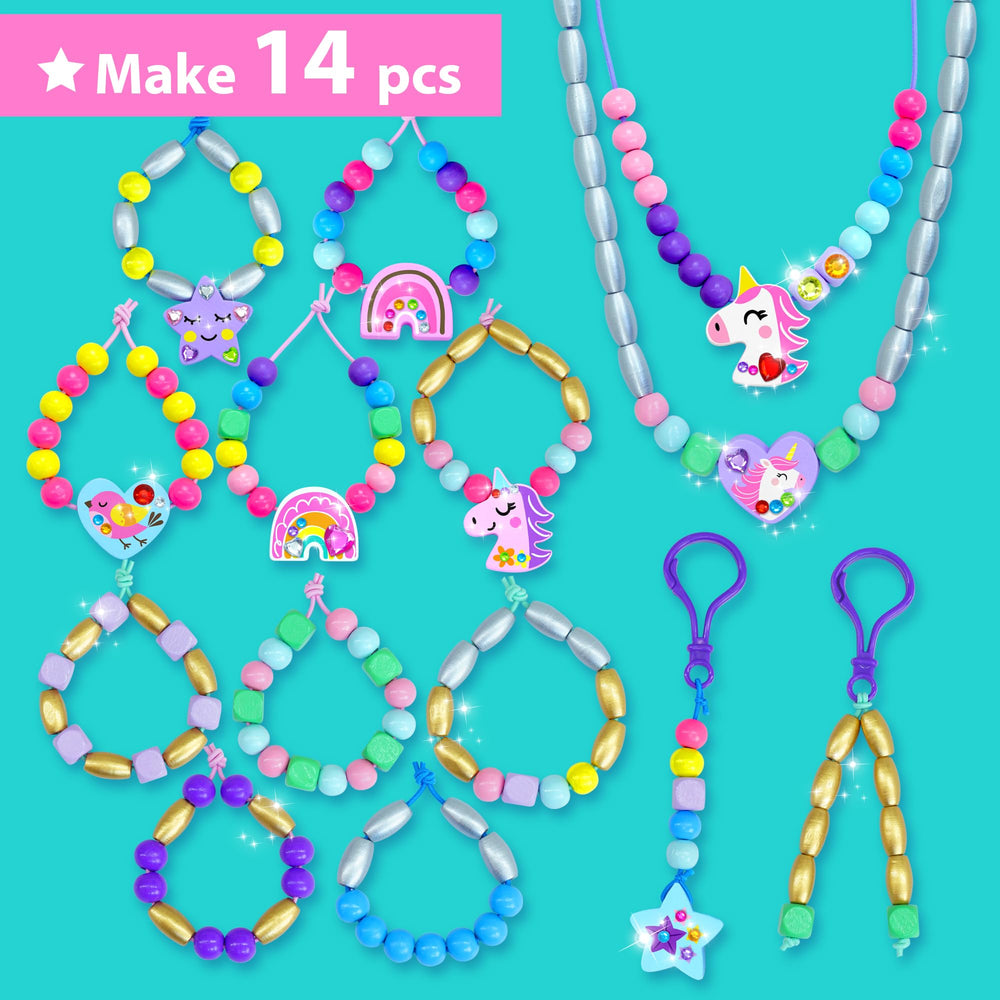 KRAFUN unicorn charms pack highlighting charms and gems for colorful, personalized accessory design.