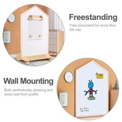 KRAND natural birch wood frame with rounded edges for safety.