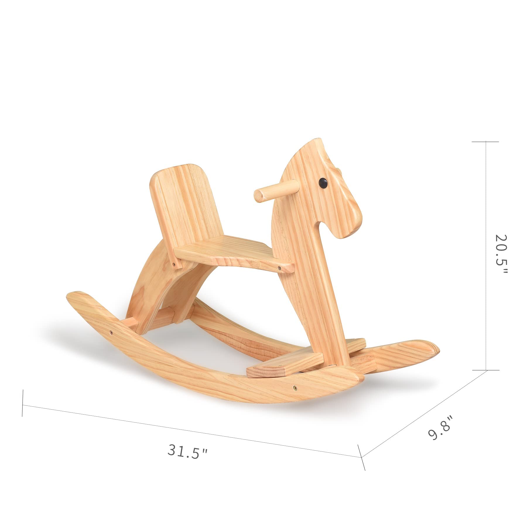 KRAND nursery decor ready rocking horse complements playroom themes.