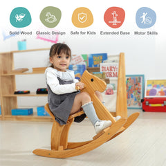 KRAND rocking horse stable base design promotes balance and gentle rocking.
