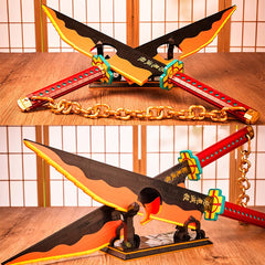 Kravkind display sword kit ready for shelf or desk.