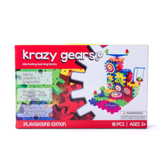 Krazy Gears colorful figurines and blocks aid color sorting and ideas.