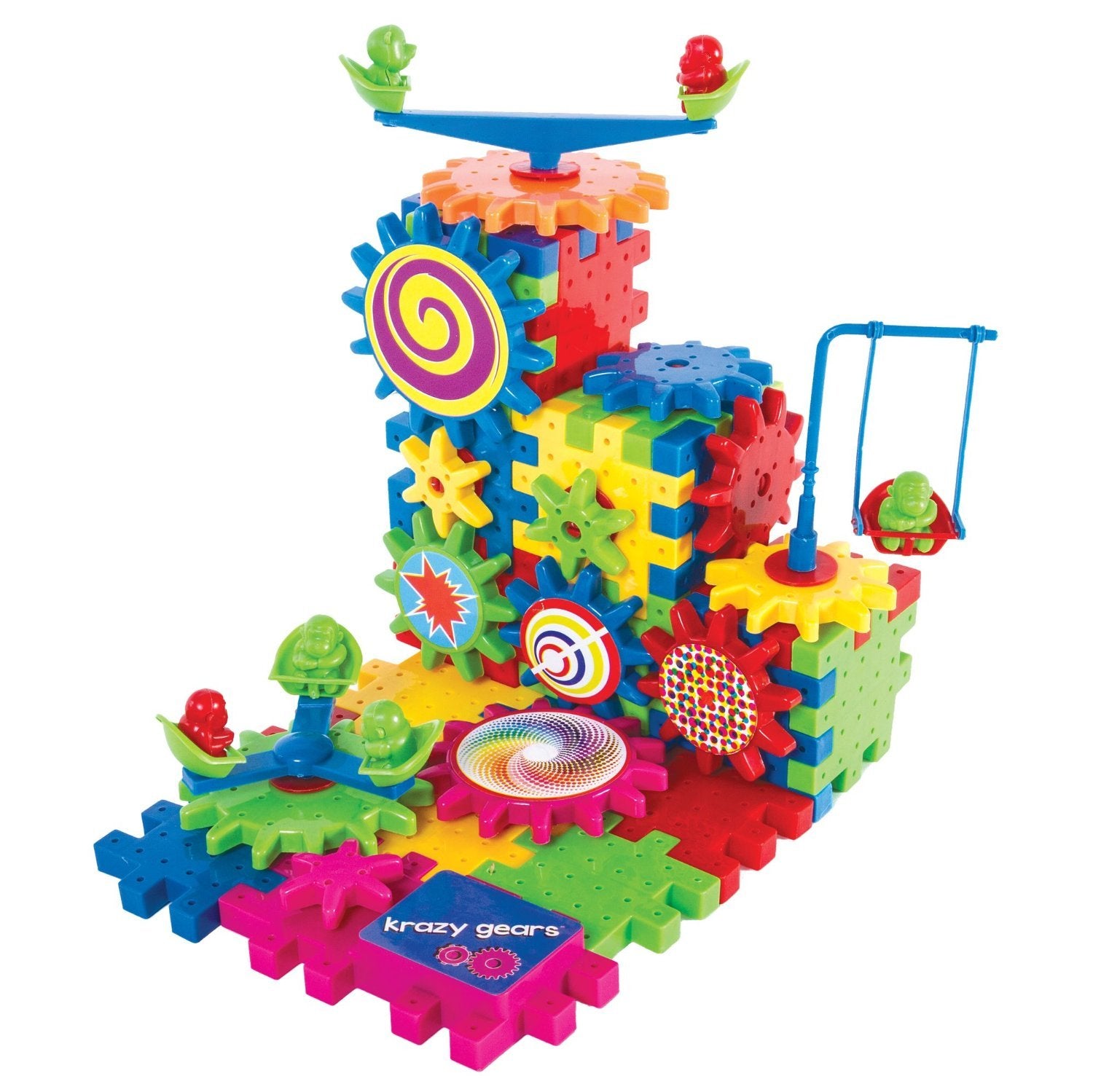 Krazy Gears interlocking blocks support imaginative engineering play.