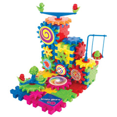 Krazy Gears interlocking blocks support imaginative engineering play.