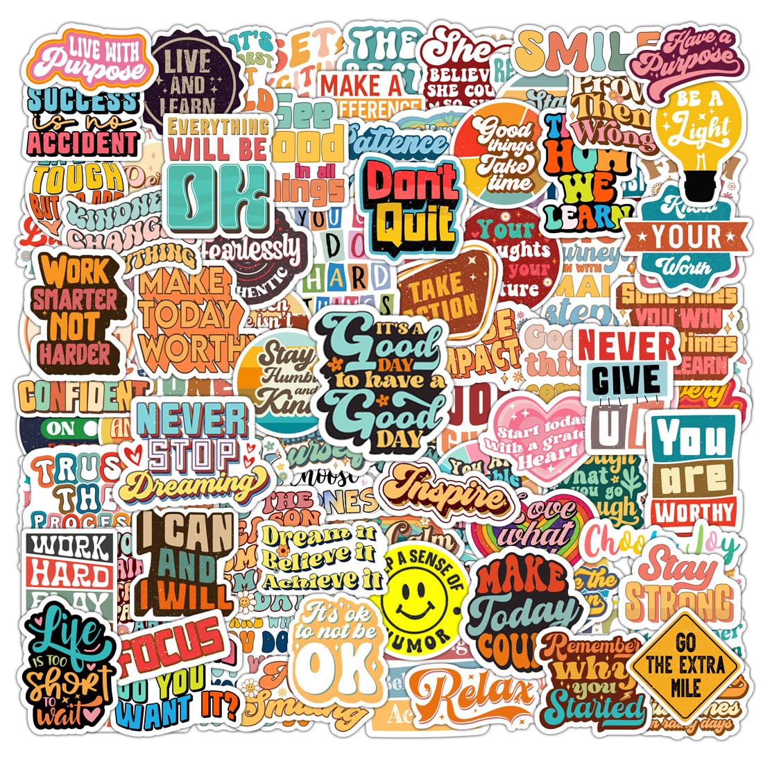Krazy4K motivational stickers perfect for teens and kids as party favors and gifts.