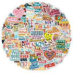 Krazy4K motivational stickers variety quotes in vibrant colors for daily inspiration.