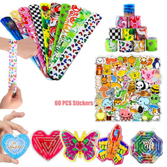 Krcilcuk stickers and mochi squishies add color and texture to thrill-filled prize boxes.