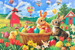 Kribin Easter puzzle finished art size 19x13 inches.