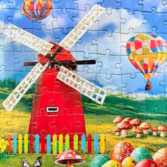 Kribin Easter puzzle one-to-one poster for easy setup.