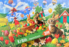 Kribin puzzle features unique piece shapes for satisfying assembly.