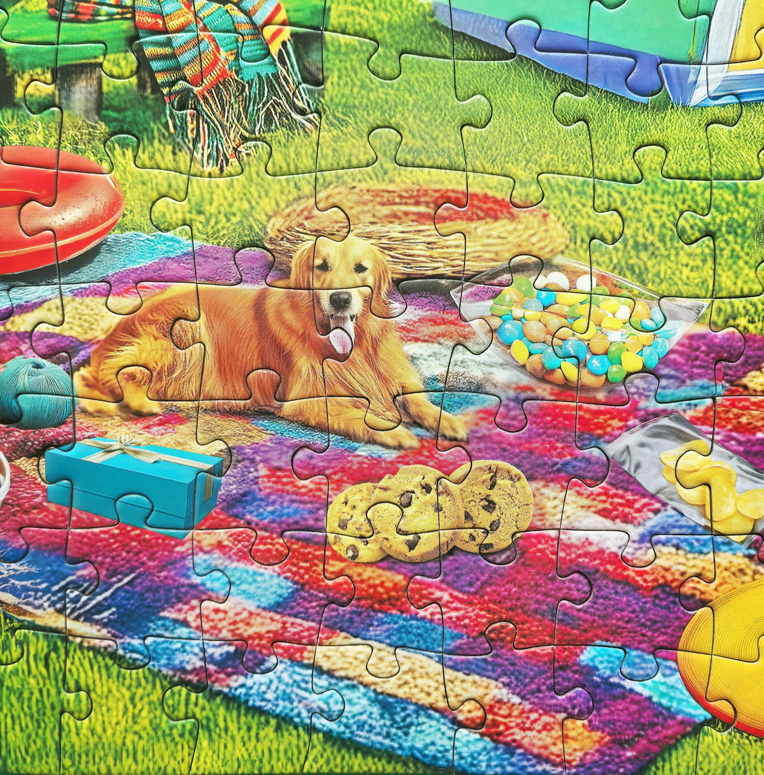 Kribin lakeside puzzle poster included guides assembly and display after completion