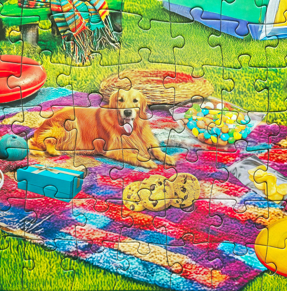 Kribin lakeside puzzle poster included guides assembly and display after completion