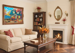 Kribin pumpkins on windowsill puzzle shows warm light, inviting a relaxed evening activity
