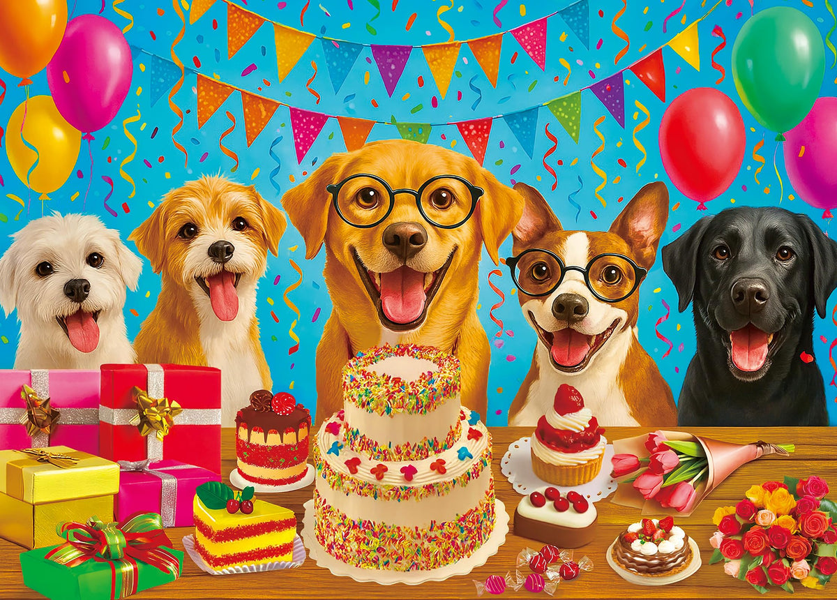 Kribin puppy birthday puzzle 300-piece for family fun