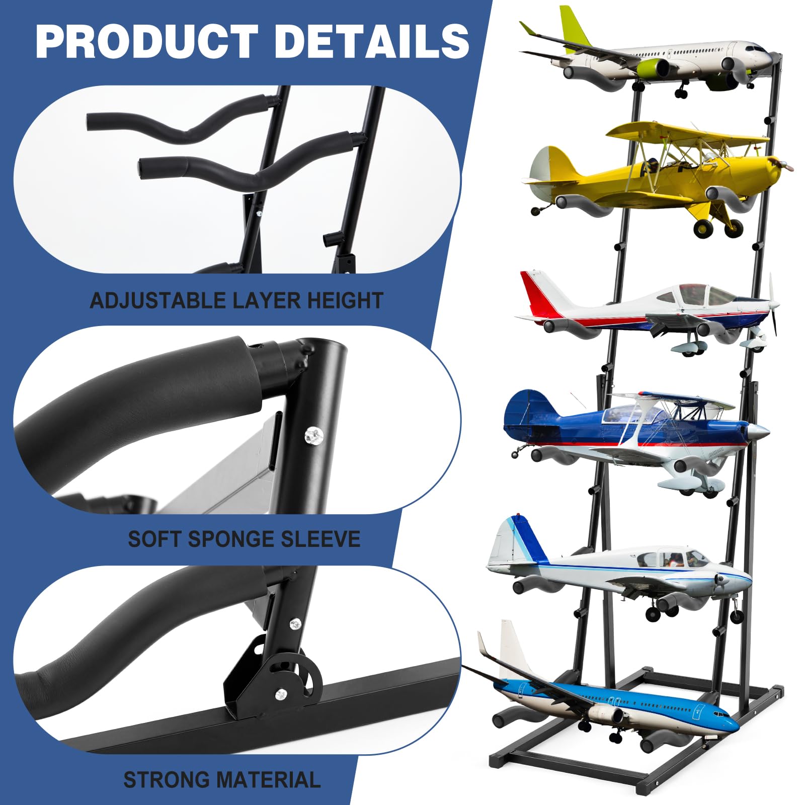 Kritkin RC Airplanes Foam pads protect delicate models during display.