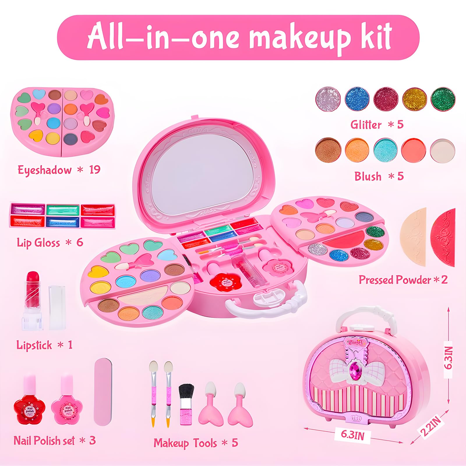 Kryonixty handbag cosmetic box keeps everything organized for travel.