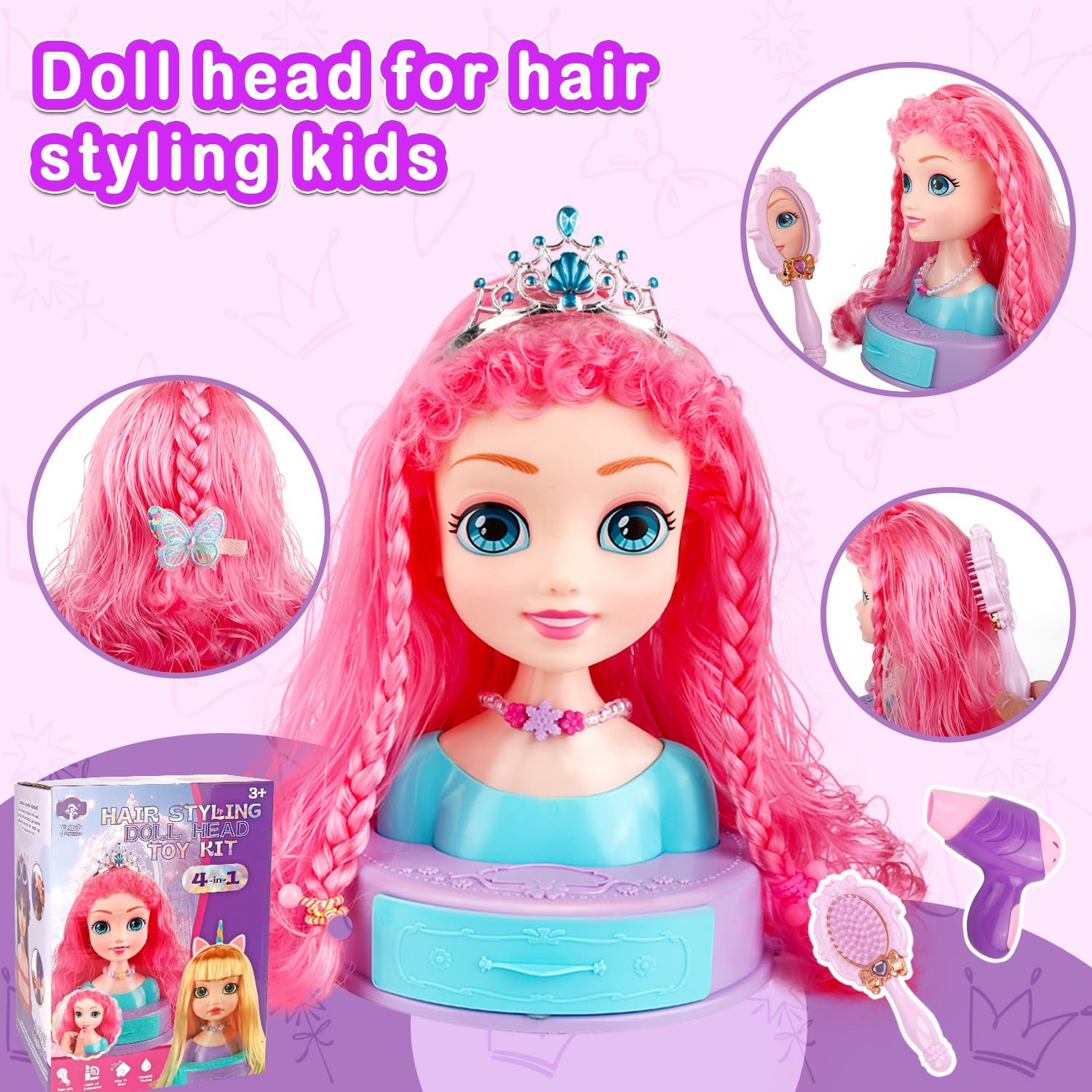 Kryonixty princess tiara and accessories for creative dress-up moments