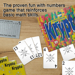 Krypto score pad in use to track rounds and progress
