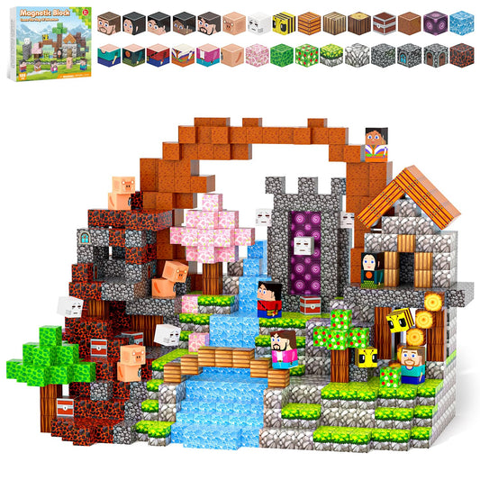 Kryzomat 100PCS magnetic blocks in assembly scene promoting creative building and problem solving