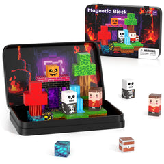Kryzomat 54pcs magnetic blocks with iron box for easy storage and travel.