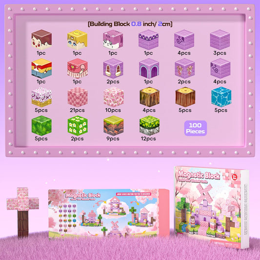 Kryzomat pink princess cubes support colorful storytelling during play