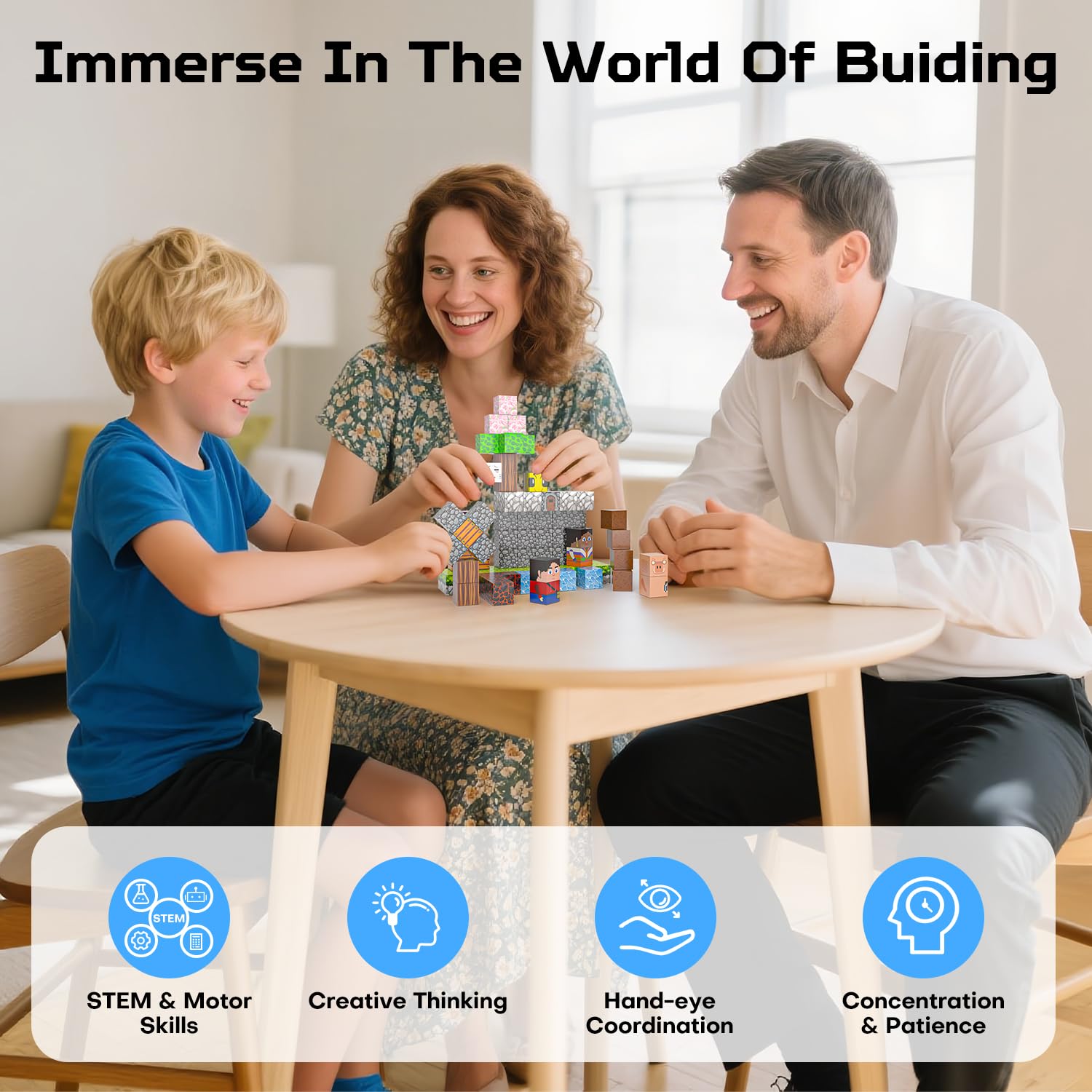 Children develop STEM skills with Kryzomat blocks through hands-on exploration