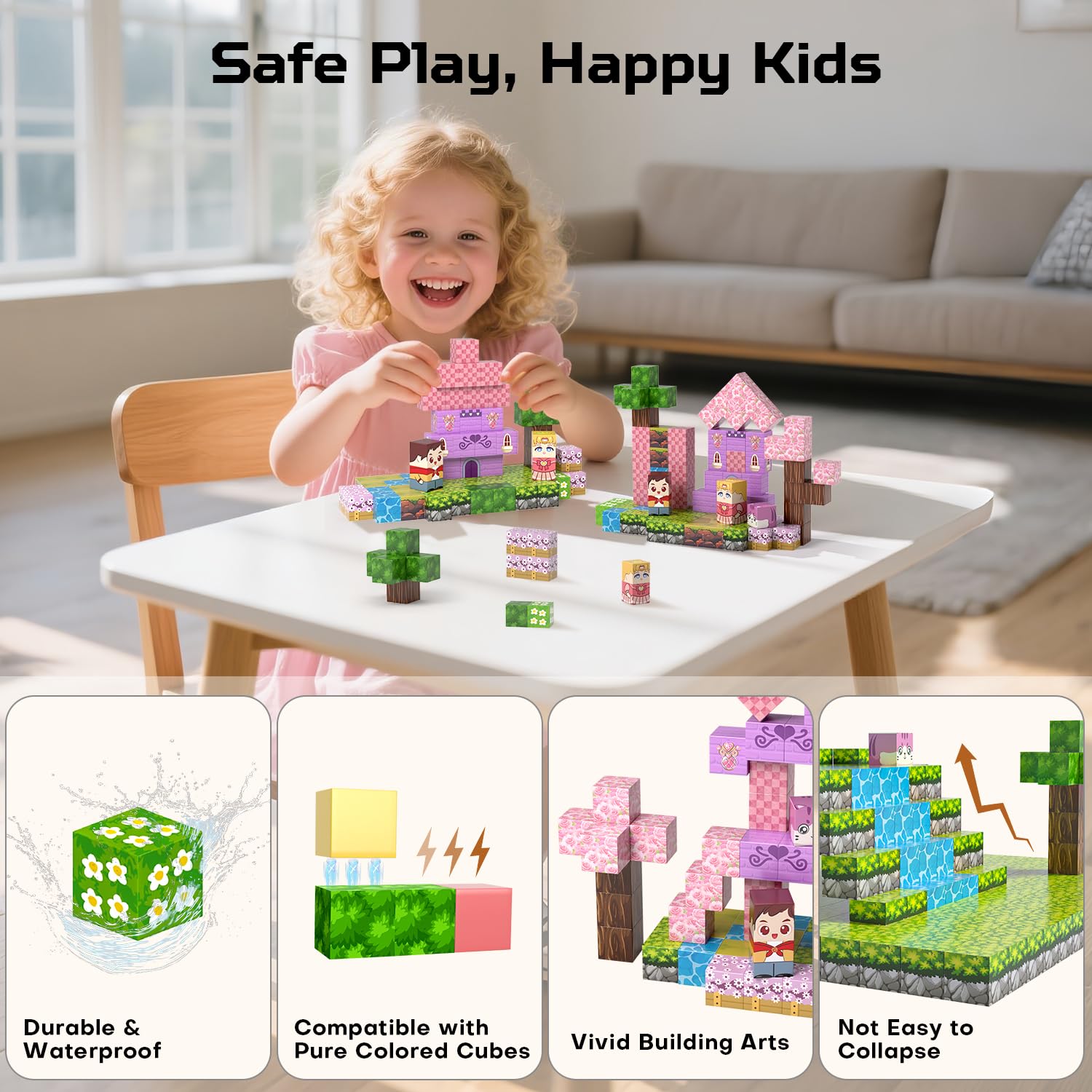Kryzomat strong magnets keep creations stable during playtime