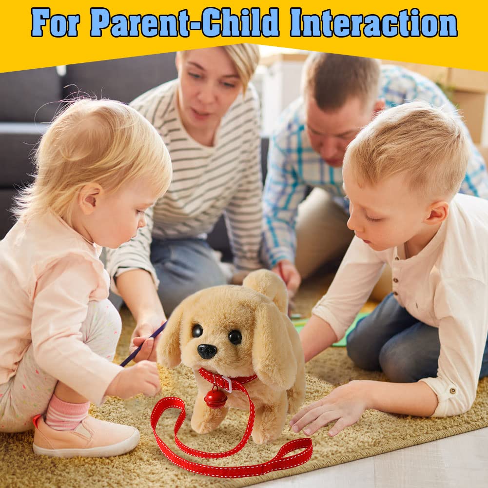 KSABVAIA plush golden retriever toy battery compartment for quick start.